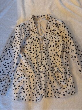 JODIFL Black & White Spot Print Blazer
